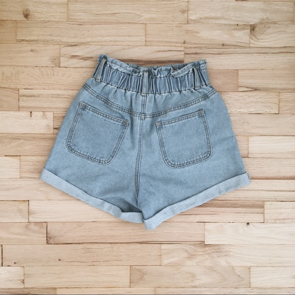 Jean Shorts Paper Bag style - Picture 2 of 3